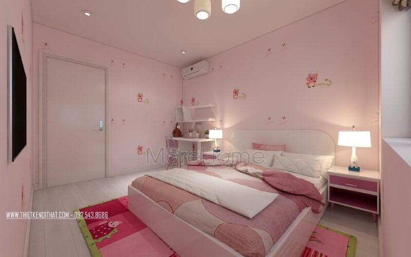 Giấy dán tường Hàn Quốc với hình ảnh dễ thương của chú heo xinh xắn cùng với đồ trang trí tràn ngập sắc hồng sẽ là lựa chọn hoàn hảo cho người yêu của bạn.